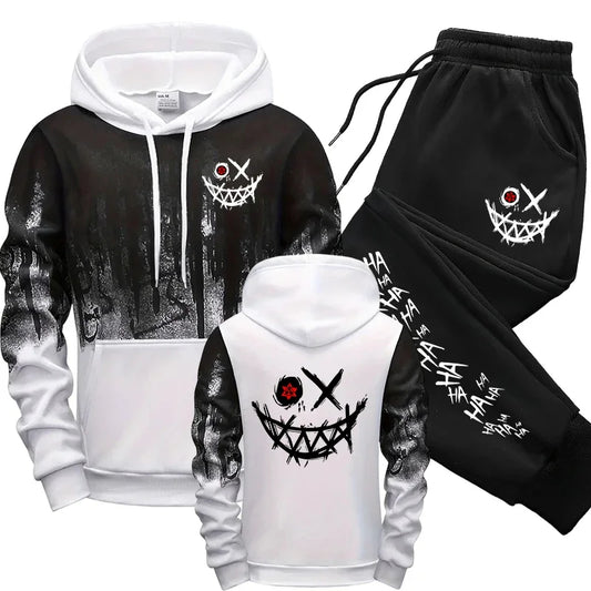 Men's Tracksuit Men Two Piece Sets Versatile Casual